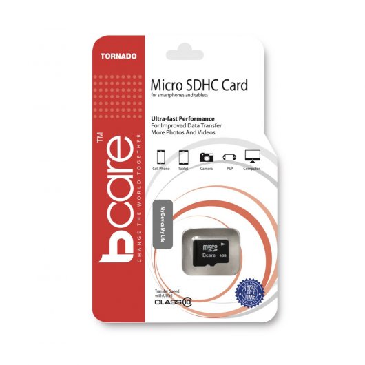 Bcare Tornado Micro SD 4Gb Class 10